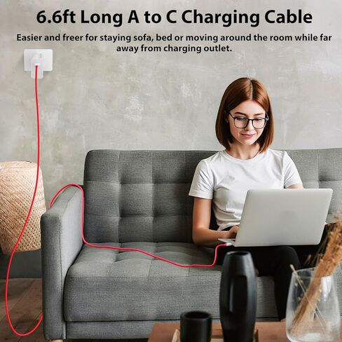 لكابل Oneplus USB C 80 واط للشحن الفائق، 2 حزمة 6.6ft 10A USB A إلى USB-C كابل لـ OnePlus 15/13/12/12R/11 5G/10 Pro/Nord 4، سلك شحن عالي السرعة من النوع C ونقل البيانات، أحمر in Kuwait
