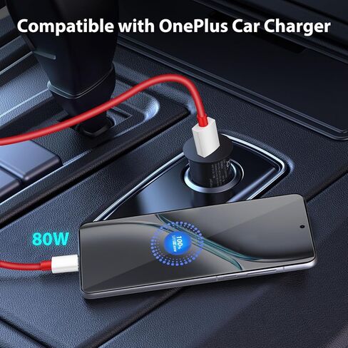 لكابل Oneplus USB C 80 واط للشحن الفائق، 2 حزمة 6.6ft 10A USB A إلى USB-C كابل لـ OnePlus 15/13/12/12R/11 5G/10 Pro/Nord 4، سلك شحن عالي السرعة من النوع C ونقل البيانات، أحمر in Kuwait