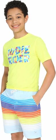 Eddie Bauer Boys Upf 50 Shirt Shirt Rash Guard Shirt و Comfort Liner Swim Trunk 2 قطعة مجموعة ملابس سباحة (2T-16) in Saudi Arabia