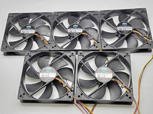 Cooler Master Lot of 5 120 A12025-12CB-3BN-F1 DF1202512SELN 12V 3 pin Case Fan in Kuwait