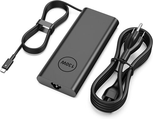 شاحن كمبيوتر محمول USB C بقدرة 130 واط متوافق مع Dell Dell XPS 15 16 17 9520 9530 9640 9700 9710 9720 2in1، Precision 5550 5560 5570 5690 7680، Latitude 7410 7310 7210 9410 9510، سلك طاقة بطول 11 قدم in Kuwait