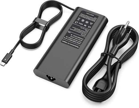 شاحن كمبيوتر محمول USB C بقدرة 130 واط متوافق مع Dell Dell XPS 15 16 17 9520 9530 9640 9700 9710 9720 2in1، Precision 5550 5560 5570 5690 7680، Latitude 7410 7310 7210 9410 9510، سلك طاقة بطول 11 قدم in Kuwait