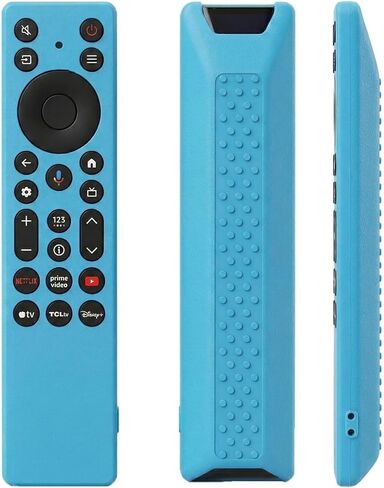 2 Pack TOKERSE Case for TCL RC923A / RC813A Remote, Cover Compatible with TCL RC923A FMB1 / RC813A 2025 TV Remote Anti Slip Shockproof Silicone Sleeve with Lanyard Glow in The Dark - Blue Green in Kuwait