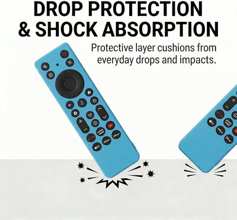 2 Pack TOKERSE Case for TCL RC923A / RC813A Remote, Cover Compatible with TCL RC923A FMB1 / RC813A 2025 TV Remote Anti Slip Shockproof Silicone Sleeve with Lanyard Glow in The Dark - Blue Green in Kuwait