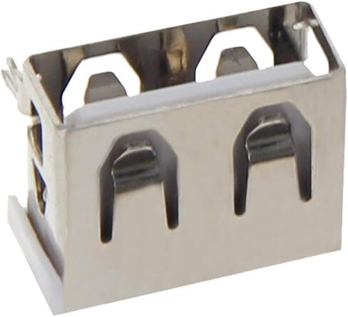 PCB USB Connector Type A Female Jack 4 Pin Short Body 10mm Front 2 Foot 90 Degree No-Edge 6.5mm 5Pcs,WuJuntool in Kuwait