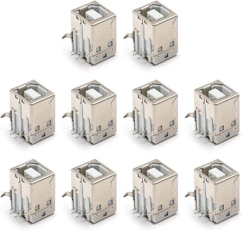 PCB USB Connector Type B Female Jack 4 Pin 90 Degree 10Pcs,WuJuntool in Kuwait