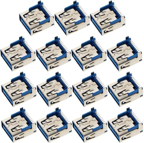 15 قطعة PCB USB موصل USB 3.0 نوع A أنثى جاك 9 دبوس عودة إدراج التصحيح لا حافة ، WuJuntool in Kuwait