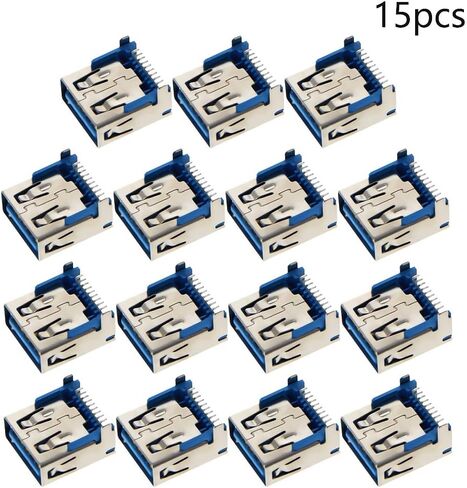 15 قطعة PCB USB موصل USB 3.0 نوع A أنثى جاك 9 دبوس عودة إدراج التصحيح لا حافة ، WuJuntool in Kuwait