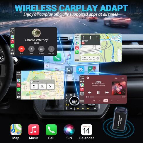 Wireless CarPlay Adapter for iPhone, 2026 Upgraded Mini Design & Plug and Play & 5s Auto Stable Connection Converts Wired Connections to Wireless Compatible for iPhone 6+ (iOS 10+) & 2016+ Car in Kuwait