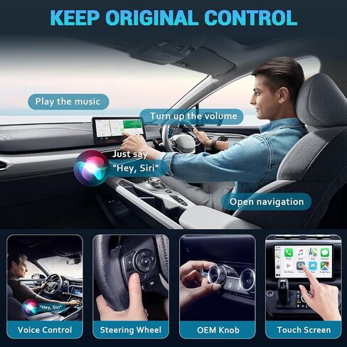 Wireless CarPlay Adapter for iPhone, 2026 Upgraded Mini Design & Plug and Play & 5s Auto Stable Connection Converts Wired Connections to Wireless Compatible for iPhone 6+ (iOS 10+) & 2016+ Car in Kuwait