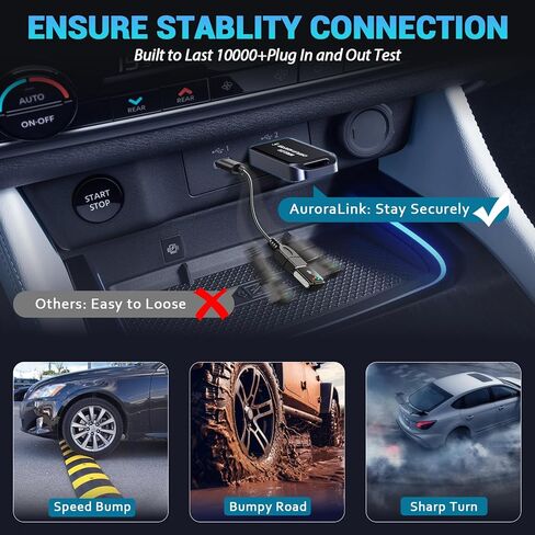 Wireless CarPlay Adapter for iPhone, 2026 Upgraded Mini Design & Plug and Play & 5s Auto Stable Connection Converts Wired Connections to Wireless Compatible for iPhone 6+ (iOS 10+) & 2016+ Car in Kuwait