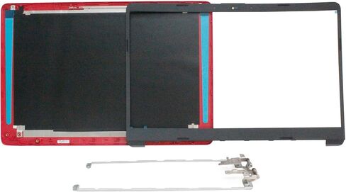 غطاء خلفي LCD أحمر + مجموعة مفصلات + إطار أمامي لـ HP 15-dw0081wm 15-dw0083wm 15-dw1081wm 15-dw1083wm 15-dw 15t-dw M03725-001 L52009-001 L52014-001 in Kuwait
