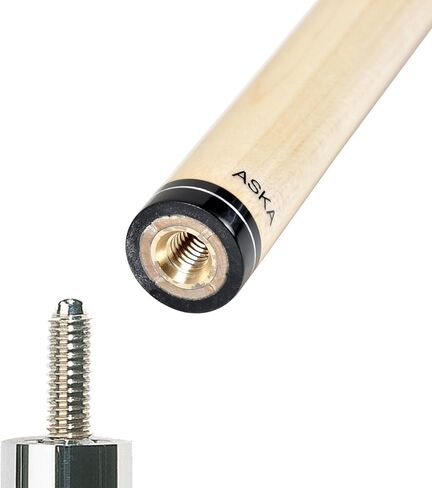 ASKA Extra Spare Shaft for Pool Cue Stick, Hard Brown Tip, White Ferrule. Canadian Hard Rock Maple in Saudi Arabia