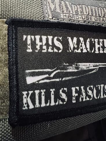 M1 Garand هذه الآلة تقتل الفاشيين معنويات التصحيح المعنويات التصحيح المعنويات العسكرية التكتيكية. خطاف وحلقة 2 × 3 صُنع في الولايات المتحدة الأمريكية in Kuwait