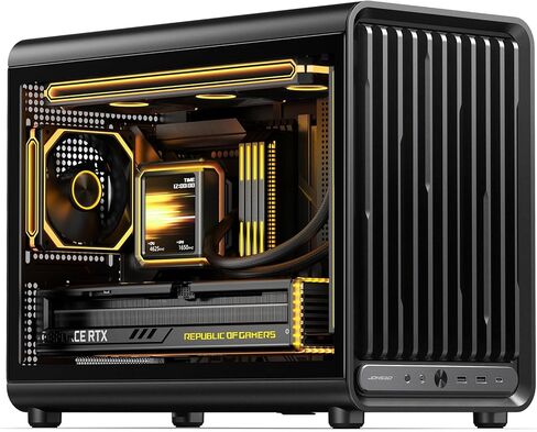 JONSBO D33 Black Micro ATX PC Case,High Airflow MATX case with Tempered Glass Panel,9 Fan Positions,High Compatibility,Supports MATX BTF MB, 435mm GPU/360AIO/172mm Air Cooler,ATX/SFX PSU,Black in Kuwait