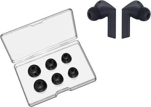 أطراف أذن من إسفنج الذاكرة مع شبكة غبار لسماعات الأذن Samsung Galaxy Buds 3 FE، طرف أذن بديل مضاد للانزلاق، بدون ألم من السيليكون، تناسب علبة الشحن، 3 أزواج (SML) in Kuwait
