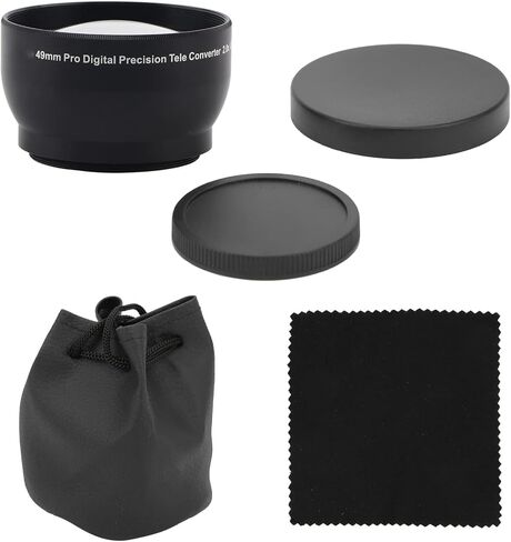 49MM 2X Magnification Telephoto Lens, High Definition Super Telephoto Lens with 62mm Front Thread for All 49mm Filter Interface Camera Lenses in Kuwait