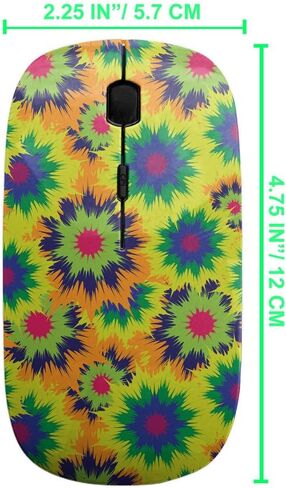 2.4GHz USB Wireless Mouse, Tie Dye Repeating Pattern, Ergonomic Slim Computer Mice for Kids in Kuwait