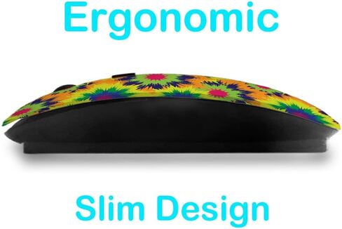 2.4GHz USB Wireless Mouse, Tie Dye Repeating Pattern, Ergonomic Slim Computer Mice for Kids in Kuwait