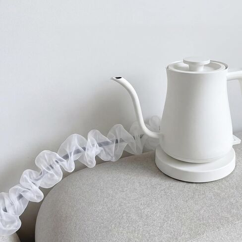 9 ft Decorative Fabric Cord Cover Organza Fabric Cord Cover for Wires Fabrics Cable Sleeve TV Computer Phone Charger Lamps Home & Office Cable Management in Kuwait