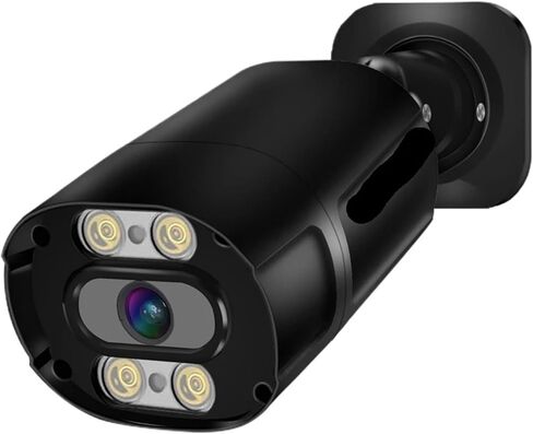 UltraHD 4K 8MP Outdoor Security IP Turret PoE Camera 3840x2160 100ft Double Light Human Detection Color Full Night Vision(8mm,4MP Double Light 12V) in Kuwait