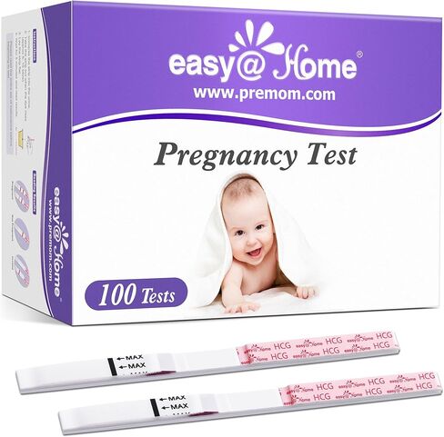 Easy@Home Pregnancy Test Strips Kit: 100-Pack HCG Test Strips, Early Detection Home Pregnancy Test EZW1-S:100 in Saudi Arabia