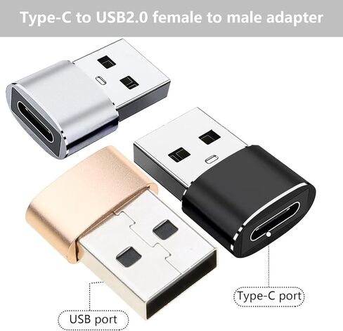 سبائك الألومنيوم USB 2.0 إلى Ctype موصل، USB 2.0 ذكر إلى أنثى محول لنقل البيانات وشحن محولات الشحن in Kuwait