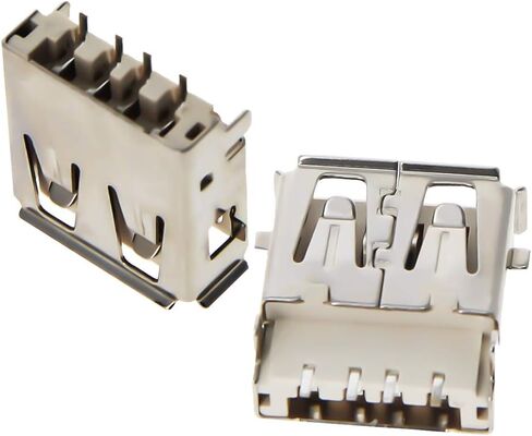 5 قطعة PCB USB موصل نوع A أنثى جاك 4 دبوس 90 درجة الجبهة إدراج الظهر التصحيح دبوس ، WuJuntool in Kuwait