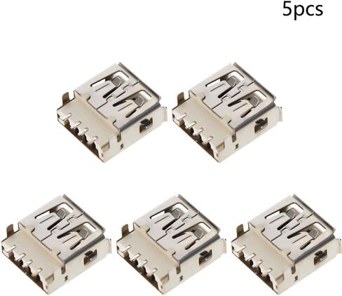 5 قطعة PCB USB موصل نوع A أنثى جاك 4 دبوس 90 درجة الجبهة إدراج الظهر التصحيح دبوس ، WuJuntool in Kuwait