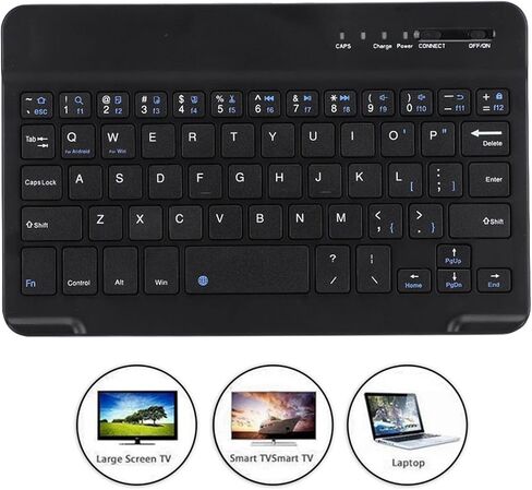 Honio Slient Keyboard, Black Portable Waterproof Wireless Keyboard, for Smart Phone Desktop Laptop in Kuwait