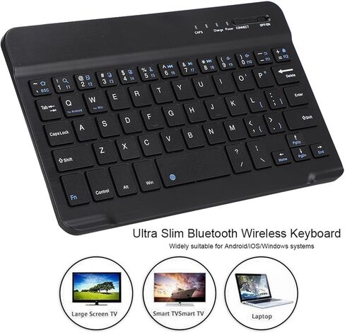 Honio Slient Keyboard, Black Portable Waterproof Wireless Keyboard, for Smart Phone Desktop Laptop in Kuwait