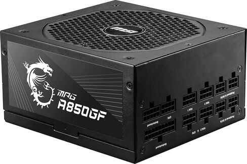 مزود الطاقة من سلسلة MSI MPG (PSU): 850 وات، وحدات كاملة، معتمد من الذهب 80 PLUS، ضمان 10 سنوات، A850GF (متجدد) in Kuwait
