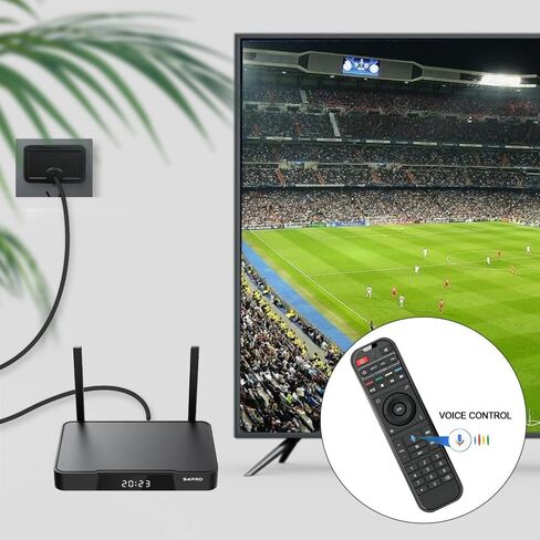 Voice Remote Control RC-200, Replacement Bluetooth Remote Controller for Smart TV Box S1 S2 S3 S4 Max S5 Pro S6 S7 Max S6 Ultra, Elite Pro+ in Kuwait