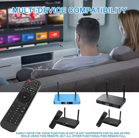 Voice Remote Control RC-200, Replacement Bluetooth Remote Controller for Smart TV Box S1 S2 S3 S4 Max S5 Pro S6 S7 Max S6 Ultra, Elite Pro+ in Kuwait