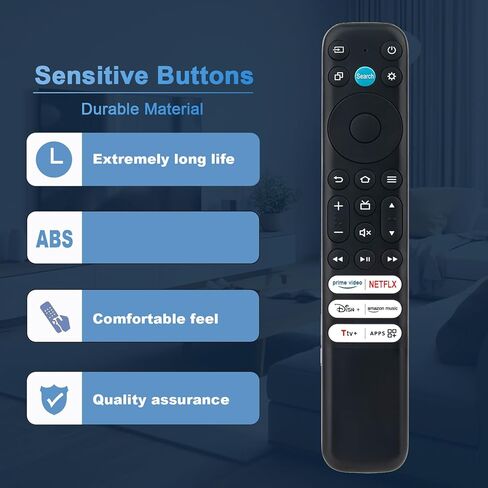 RC813 Replace IR Remote Compatible with Q5-Series 4K UHD QLED Smart TV 43Q550F 50Q550F 55Q550F 65Q550F 75Q550F 85Q550F 43Q550F-CA 50Q550F-CA 55Q550F-CA 55Q650F 65Q650F 75Q650F 32S350F 40S350F 32SF540K in Kuwait