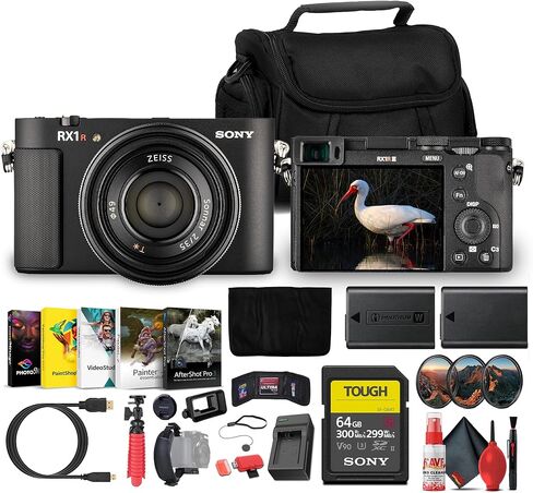 Sony RX1R III Compact Digital Camera (DSCRX1RM3) Pro-Grade Lightweight Travel & Street Camera + 2 X 64GB Memory Card + Photo Software + NP-FW50 Battery + More in Kuwait