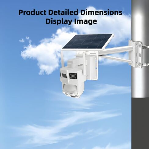 دعامة تثبيت لكاميرات المراقبة CCTV - حامل على الحائط/القطب مع حامل لوحة شمسية، كاميرا مزدوجة متوافقة، هيكل حامل ثلاثي القوائم من الفولاذ عالي التحمل، متضمنة مشابك خرطوم من الفولاذ المقاوم للصدأ مقاس 30 سم in Kuwait