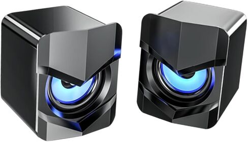 مكبرات صوت مكتبية صغيرة تعمل بالطاقة USB من Cabilock مع اتصال سلكي، ومكبرات صوت كمبيوتر متعددة الوسائط مدمجة للاستخدام المكتبي والمنزلي، ونظام صوت صغير أسود مطور متوافق مع DC5v in Kuwait