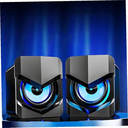 سماعات كمبيوتر USB صغيرة من NUOBESTY، صناديق مكبر صوت سلكية للكمبيوتر المكتبي والوسائط المتعددة مع صوت جهير، أسود، طاقة تيار مستمر 5 فولت، مناسبة للاستخدام المنزلي والمكاتب in Kuwait