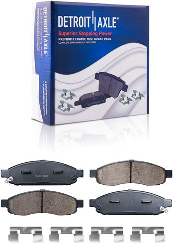 Detroit Axle - Brake Kit for 04-07 Ford Freestar Mercury Monterey Brake Rotors Ceramic Brakes Pads 2004 2005 2006 2007 Replacement: 13.59" inch Front and 12.44" inch Rear Rotors in Saudi Arabia