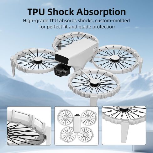 واقيات ممتصة للصدمات مع أرجل هبوط لملحقات الطائرة بدون طيار DJI Flip، غطاء حماية للمروحة مع أقدام هبوط سريعة الفك وخفيفة الوزن in Kuwait