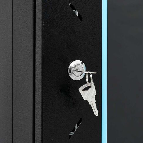 9U Wall Mount Network Cabinet 19 Inch Server Rack Enclosure, Data Storage Cabinet with Lockable Toughened Glass Door, Ventilated Cold-Rolled Steel Server Organizer, 20.9 x 15.7 x 17.7 Inches in Kuwait