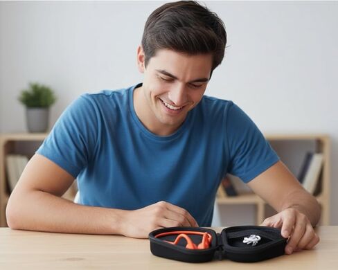 حقيبة سفر واقية صلبة متوافقة مع سماعات الرأس الرياضية المفتوحة الأذن SHOKZ New OpenRun Pro 2/Pro 2 Mini/OpenRun/OpenSwim، متوافقة مع سماعات الرأس MRYTKY/BAICLUD/CXK/Ogogrs Bone Conduction in Kuwait
