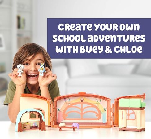 Bluey School Friends - Calypso's School Playset, 2.5-3" Chloe posable Figures & Playset in Saudi Arabia
