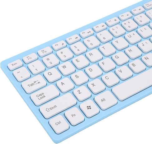 EBTOOLS Wireless Keyboard and Mouse Combo, 2.4GHz Slim Wireless Keyboard with Ergonomic Tilt Angle and Proof Design, 78 Keys Quiet Mouse for PC Laptop in Kuwait