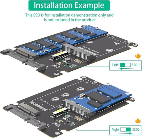 Parallel MSATA to SATA3.0 Connectors Adapter Card for Upgraded Computer Storage in Kuwait