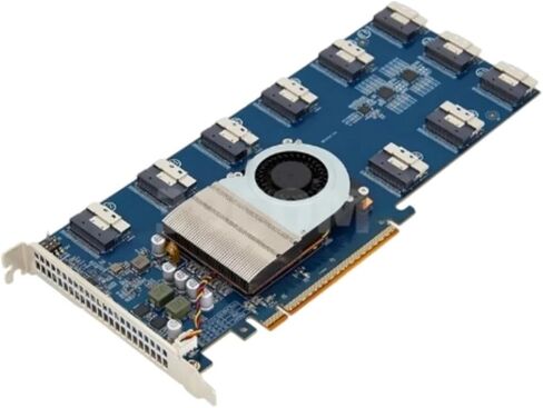 بطاقة توسيع Plx88096، تربط 5X Pcie 4.0 X16 أو 10X Pcie 4.0 X8 عبر محرك الأقراص الصلبة U.2، مفتاح Sff8654 in Kuwait