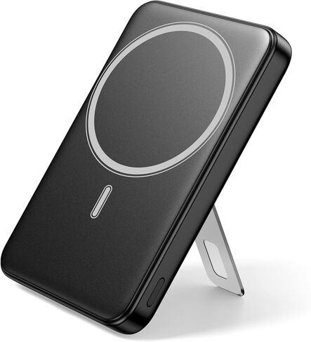 10000mAh Wireless Magnetic Power Bank with USB C Charging and Stand, Travel Essential for Magsafe Battery Pack Compatible with iPhone 17/air/16/15/14/13/12 Series in Kuwait