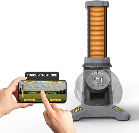 Caldwell ClayCopter Surface-To-Air Target Launcher with Bluetooth Connection, Hands-Free, Rechargeable Battery, Launches Single & Double Targets up to 100 YDS, For Target Shooting, Range, and Outdoors in Kuwait