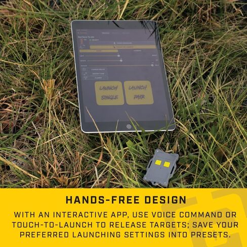 Caldwell ClayCopter Surface-To-Air Target Launcher with Bluetooth Connection, Hands-Free, Rechargeable Battery, Launches Single & Double Targets up to 100 YDS, For Target Shooting, Range, and Outdoors in Kuwait